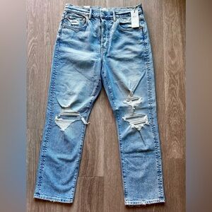 AE77 Premium Straight Crop Jean